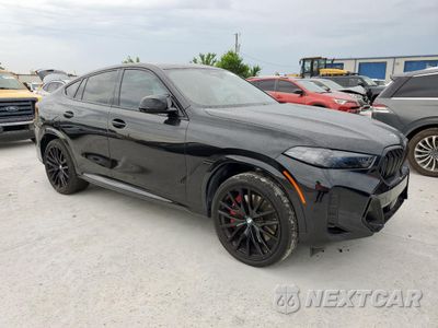 Czwarte zdjęcie samochodu z boku: 2024 BMW X6 M60I VIN:5UX43EX01R9V21554 - miniatura