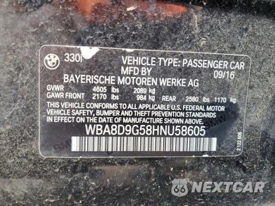 Zdjęcie 13 z 13 samochodu: 2017 BMW 330 XI VIN:WBA8D9G58HNU58605 - miniatura