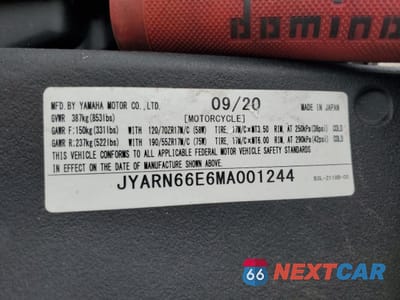 Zdjęcie 8 z 8 samochodu: 2021 YAMAHA YZFR1 VIN:JYARN66E6MA001244 - miniatura