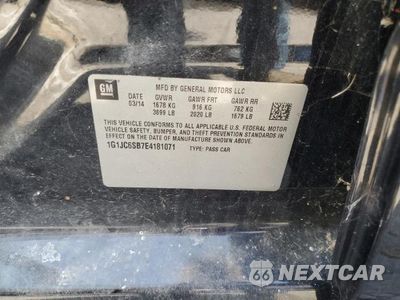 Zdjęcie 12 z 12 samochodu: 2014 CHEVROLET SONIC LT VIN:1G1JC6SB7E4181071 - miniatura