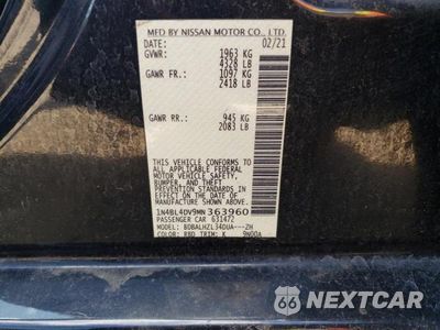 Zdjęcie 12 z 12 samochodu: 2021 NISS ALTIMA SV VIN:1N4BL4DV9MN363960 - miniatura