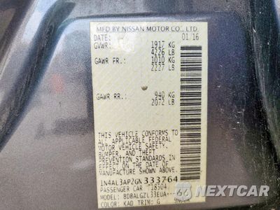 Zdjęcie 12 z 12 samochodu: 2016 NISSAN ALTIMA 2.5 VIN:1N4AL3AP2GN333764 - miniatura