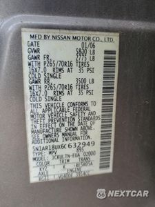 Zdjęcie 14 z 16 samochodu: 2006 NISSAN PATHFINDER LE VIN:5N1AR18UX6C632949 - miniatura