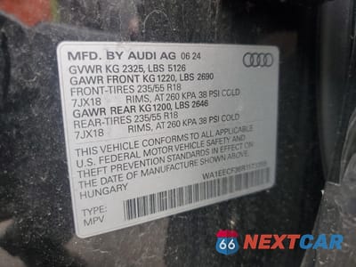 Zdjęcie 13 z 15 samochodu: 2024 AUDI Q3 PREMIUM PLUS S LINE 45 VIN:WA1EECF36R1173355 - miniatura