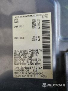 Zdjęcie 12 z 12 samochodu: 2010 NISSAN ALTIMA SR VIN:1N4BL2AP1AN473732 - miniatura