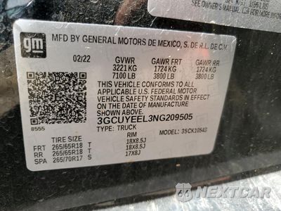 Zdjęcie 12 z 13 samochodu: 2022 CHEVROLET SILVERADO LTD K1500 RST VIN:3GCUYEEL3NG209505 - miniatura