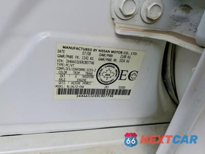 Zdjęcie 12 z 12 samochodu: 2009 NISSAN MAXIMA VIN:1N4AA51E69C807746 - miniatura