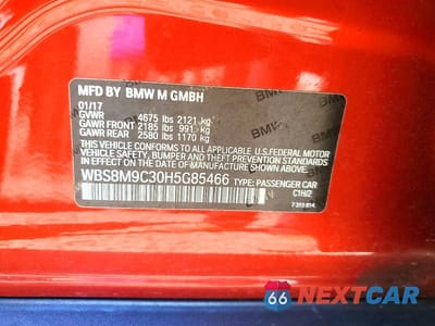 Zdjęcie 12 z 12 samochodu: 2017 BMW M3 VIN:WBS8M9C30H5G85466 - miniatura