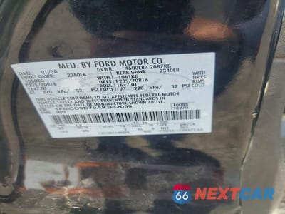 Zdjęcie 13 z 13 samochodu: 2010 FORD ESCAPE XLT VIN:1FMCU9D79AKB62059 - miniatura