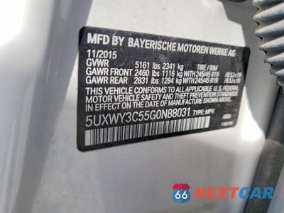 Zdjęcie 13 z 13 samochodu: 2016 BMW X3 XDRIVE28D VIN:5UXWY3C55G0N88031 - miniatura