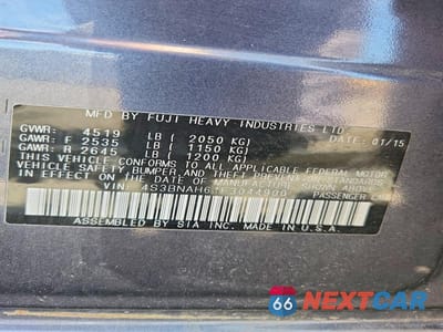 Zdjęcie 12 z 12 samochodu: 2015 SUBARU LEGACY 2.5I PREMIUM VIN:4S3BNAH61F3044900 - miniatura