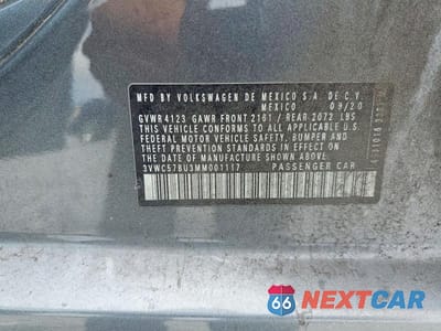 Zdjęcie 12 z 12 samochodu: 2021 VOLKSWAGEN JETTA S VIN:3VWC57BU3MM001117 - miniatura