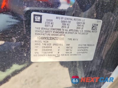 Zdjęcie 13 z 13 samochodu: 2017 GMC ACADIA SLE VIN:1GKKNSLS3HZ221395 - miniatura