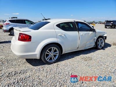 Trzecie zdjęcie samochodu z tyłu: 2011 DODGE AVENGER MAINSTREET VIN:1B3BD1FG8BN515035 - miniatura
