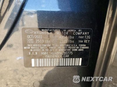 Zdjęcie 12 z 12 samochodu: 2023 HYUNDAI SONATA SEL VIN:KMHL14JA8PA280775 - miniatura