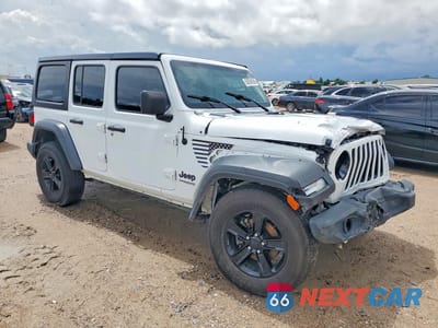 Czwarte zdjęcie samochodu z boku: 2021 JEEP WRANGLER UNLIMITED SPORT VIN:1C4HJXDG6MW740056 - miniatura