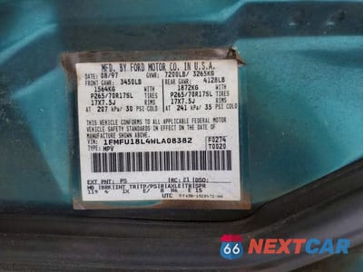 Zdjęcie 13 z 13 samochodu: 1998 FORD EXPEDITION VIN:1FMFU18L4WLA08382 - miniatura