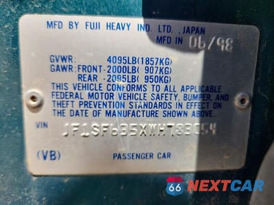 Zdjęcie 13 z 13 samochodu: 1998 SUBARU FORESTER L VIN:JF1SF635XWH783054 - miniatura