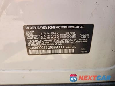 Zdjęcie 13 z 13 samochodu: 2016 BMW X5 XDRIVE35I VIN:5UXKR0C53G0S89308 - miniatura