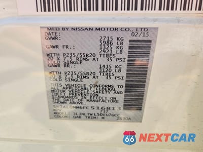 Zdjęcie 13 z 13 samochodu: 2015 INFINITI QX60 BASE VIN:5N1AL0MM6FC516813 - miniatura