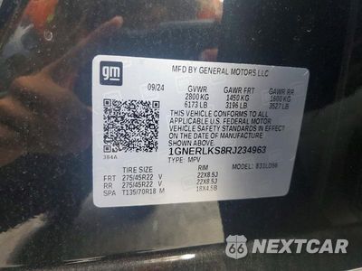 Zdjęcie 13 z 13 samochodu: 2024 CHEVROLET TRAVERSE RS VIN:1GNERLKS8RJ234963 - miniatura