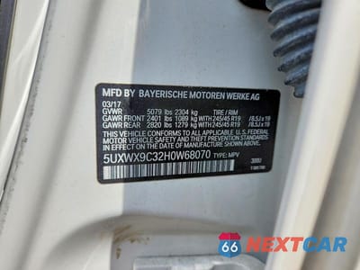 Zdjęcie 13 z 13 samochodu: 2017 BMW X3 XDRIVE28I VIN:5UXWX9C32H0W68070 - miniatura
