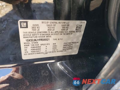 Zdjęcie 13 z 13 samochodu: 2015 GMC YUKON XL DENALI VIN:1GKS2JKJ1FR586621 - miniatura