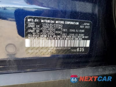 Zdjęcie 14 z 14 samochodu: 2023 MITSUBISHI OUTLANDER SE VIN:JA4J4UA88PZ025734 - miniatura