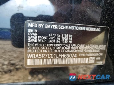 Zdjęcie 12 z 12 samochodu: 2020 BMW 330XI VIN:WBA5R7C01LFH69074 - miniatura