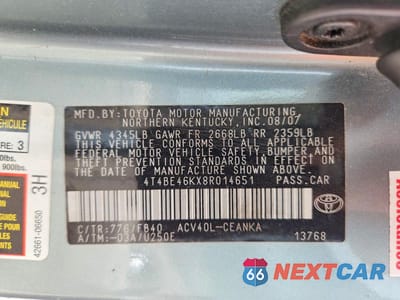 Zdjęcie 12 z 12 samochodu: 2008 TOYOTA CAMRY LE VIN:4T4BE46KX8R014651 - miniatura