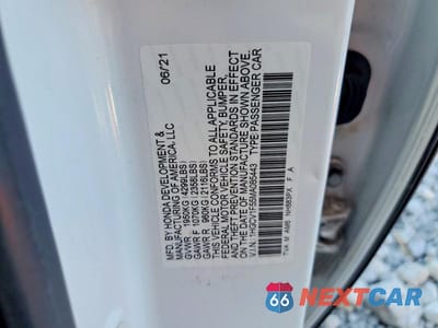 Zdjęcie 12 z 12 samochodu: 2021 HONDA ACCORD EXL VIN:1HGCV1F55MA085443 - miniatura
