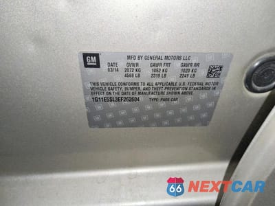 Zdjęcie 12 z 12 samochodu: 2014 CHEVROLET MALIBU 2LT VIN:1G11E5SL3EF262604 - miniatura