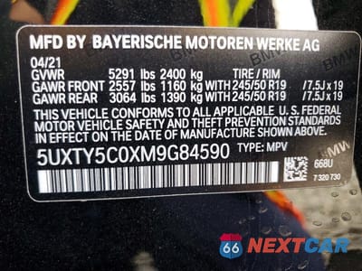 Zdjęcie 14 z 14 samochodu: 2021 BMW X3 XDRIVE30I VIN:5UXTY5C0XM9G84590 - miniatura