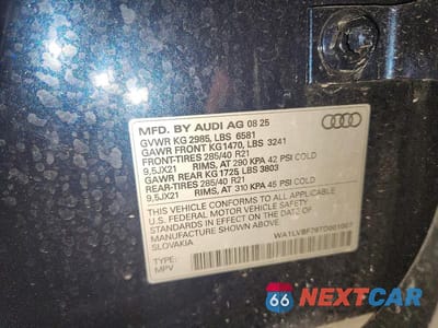 Zdjęcie 13 z 13 samochodu: 2026 AUDI Q7 PREMIUM PLUS VIN:WA1LVBF79TD001007 - miniatura
