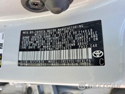 Zdjęcie 12 z 12 samochodu: 2022 TOYOTA COROLLA LE VIN:5YFEPMAE2NP278253 - miniatura