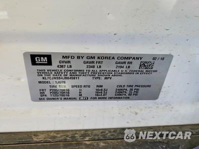 Zdjęcie 13 z 13 samochodu: 2018 CHEVROLET TRAX LS VIN:KL7CJNSB4JB645811 - miniatura