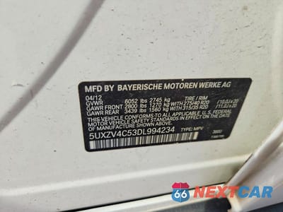 Zdjęcie 13 z 13 samochodu: 2013 BMW X5 XDRIVE35I VIN:5UXZV4C53DL994234 - miniatura