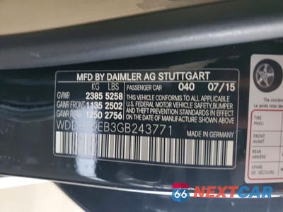 Zdjęcie 13 z 13 samochodu: 2016 MERCEDES-BENZ E 250 BLUETEC VIN:WDDHF0EB3GB243771 - miniatura