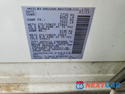 Zdjęcie 13 z 13 samochodu: 2023 NISSAN PATHFINDER PLATINUM VIN:5N1DR3DK2PC239316 - miniatura