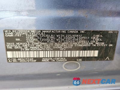Zdjęcie 13 z 13 samochodu: 2011 TOYOTA RAV4 BASE VIN:2T3BF4DV5BW151824 - miniatura