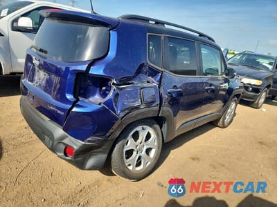 Trzecie zdjęcie samochodu z tyłu: 2020 JEEP RENEGADE LIMITED VIN:ZACNJAD10LPL78844 - miniatura