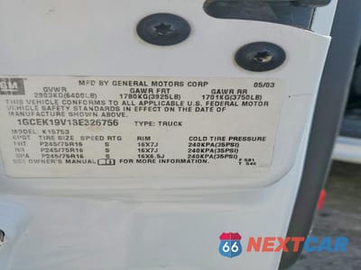 Zdjęcie 13 z 13 samochodu: 2003 CHEVROLET SILVERADO K1500 VIN:1GCEK19V13E326756 - miniatura
