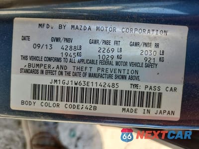 Zdjęcie 12 z 12 samochodu: 2014 MAZDA 6 GRAND TOURING VIN:JM1GJ1W63E1142485 - miniatura