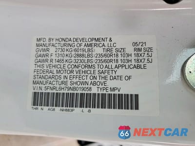 Zdjęcie 14 z 14 samochodu: 2022 HONDA ODYSSEY EXL VIN:5FNRL6H79NB019058 - miniatura
