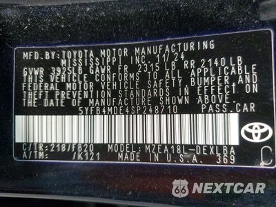 Zdjęcie 13 z 13 samochodu: 2025 TOYOTA COROLLA LE VIN:5YFB4MDE4SP248710 - miniatura
