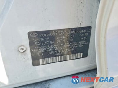 Zdjęcie 12 z 12 samochodu: 2016 HYUNDAI SONATA SE VIN:5NPE24AF6GH306997 - miniatura