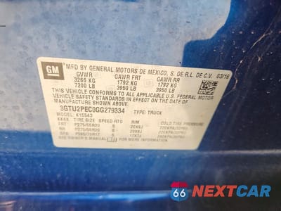 Zdjęcie 13 z 13 samochodu: 2016 GMC SIERRA K1500 DENALI VIN:3GTU2PEC0GG279334 - miniatura
