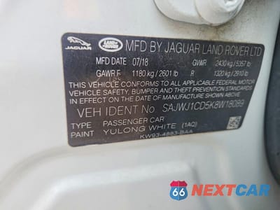Zdjęcie 12 z 12 samochodu: 2019 JAGUAR XJ R - SPORT VIN:SAJWJ1CD5K8W18089 - miniatura