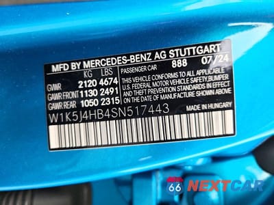Zdjęcie 12 z 12 samochodu: 2025 MERCEDES-BENZ CLA 250 4MATIC VIN:W1K5J4HB4SN517443 - miniatura