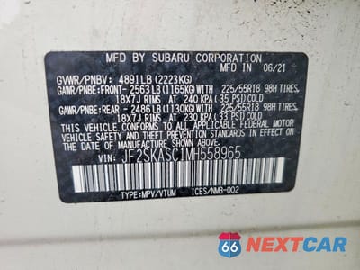 Zdjęcie 13 z 13 samochodu: 2021 SUBARU FORESTER LIMITED VIN:JF2SKASC1MH558965 - miniatura